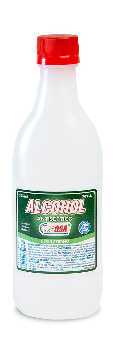 ALCOHOL ANTISEPTICO OSA X 345 ML REF: 1073