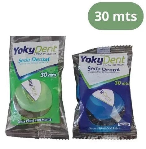 SEDA DENTAL PLANA CON MENTA 30 MTS YOKIDENT REF: 1381