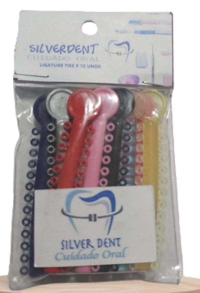 ELASTICO X12 UND COLORES ORTODONCIA SILVERDENT REF: 1030