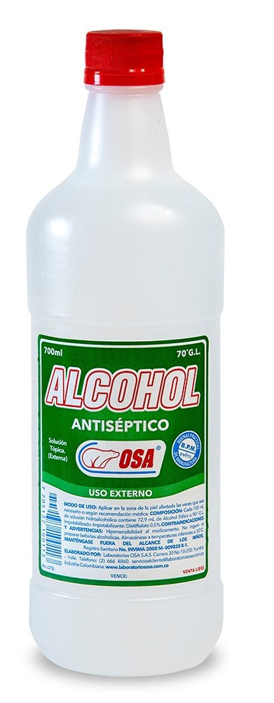 ALCOHOL ANTISEPTICO OSA X 700 ML REF: 1074